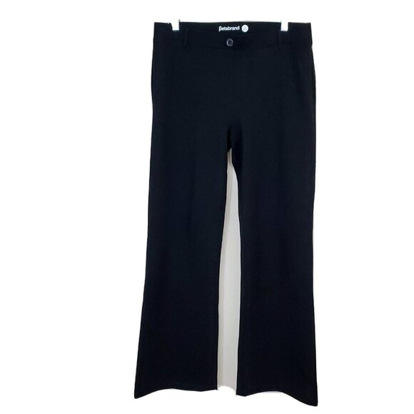 BETABRAND Dress Pants W0104-BK Large Petite Yoga Pant black Classic Bootcut - Picture 2 of 4